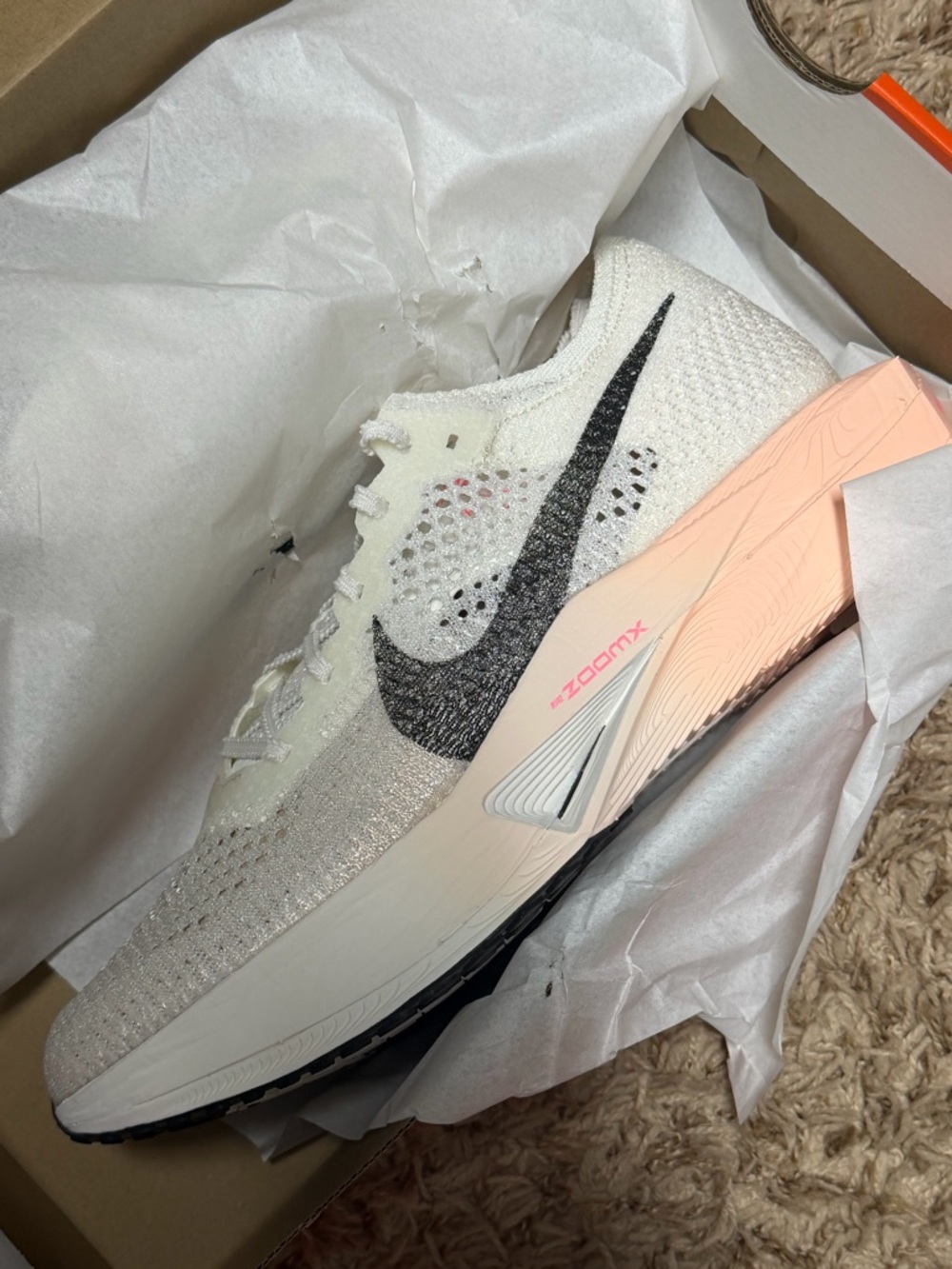 Nike Zoom Vaporfly 3% Women’s Running Sneaker - White/Black/Pink